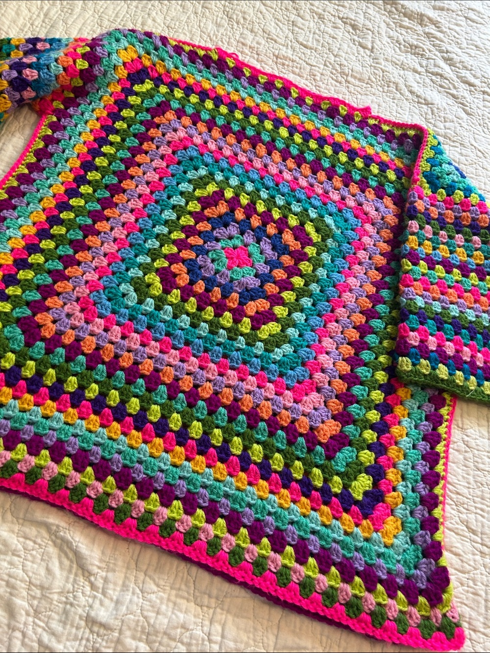 Handmade Crochet Granny Square Sweater - Picture 6 of 6